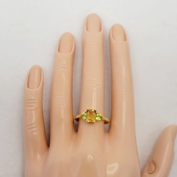 14k Filled Citrine & Peridot Ring - Picture 10 of 12
